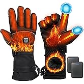 Minthouz Heated Gloves for Women Men, Rechargeable Heated Gloves with Touchscreen,Waterproof Electric Heating Gloves Warmer Gloves for Winter Skiing Outdoor Worker