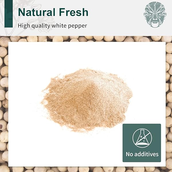 SOEOS FINE GROUND WHITE PEPPER 18OZ (510), NON-GMO, KOSHER VERIFIED, FRESHLY PACKED TO KEEP PEPPERS FRESH, FINE GRAIN, WHITE PEPPER POWDER, WHITE PEPPERCORNS POWDER, GROUND WHITE PEPPERCORNS.