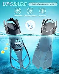 Greatever Snorkel Fins Adjustable Buckles Open Heel