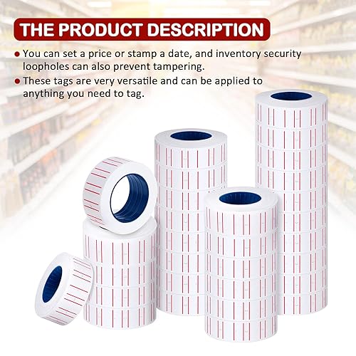 24 Rolls) White 21 X 12 Mm Paper Sticker Price Gun Pricemarker Labels MX- 5500