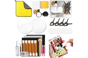 COARVXA 267 Pcs Card Care Clean Kit,Trading Card Cleaning Kit with Fixing Jig and EVA Shaping Foam, Suitable for PSA Rated Baseball Football Basketball Sports Cards Card Care (Orange)
