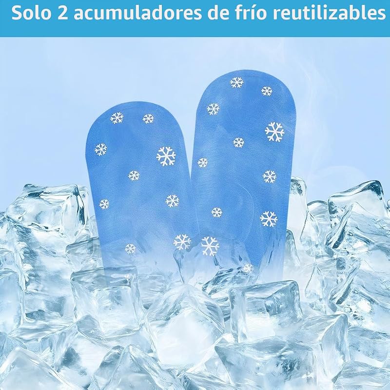 Estuche Insulina Bolsa, Nevera Insulina de Viaje con 2 Bolsas de Hielo Refrigerado TSA, Portátil Estuche Medicamentos para Diabetes con Mosquetón para Viajes Largos y Diarios (Azul) — foto 6 de 8