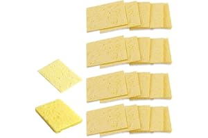 KOOFULL 20Pcs Soldering Sponge 50x35mm Square, Replacement Solder Welding Iron Cleaning Pads Sponge (Thickened)