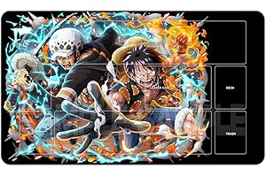 YMILOHOGI Playmat Trading Card Game OPCG Mat CCG MTG Playmat TCG Card Game Table Mat Mouse Pad 600X350mm + Free Bag (H003) (Luffy and Law 141)