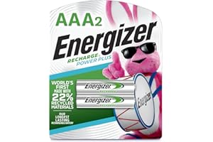 Energizer Power Plus Rechargeable AAA Batteries (2 Pack), 800mAh Triple A Batteries