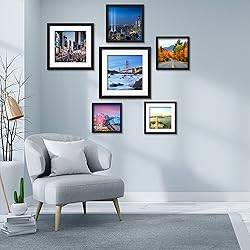 POUYCIW 16x16 inch Wood Picture Frame for Wall