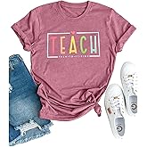 Teacher Shirt Women Teach Them to Be Kind T Shirt Teach Kindness Shirt Last Day of School Short Sleeve Tee Tops
