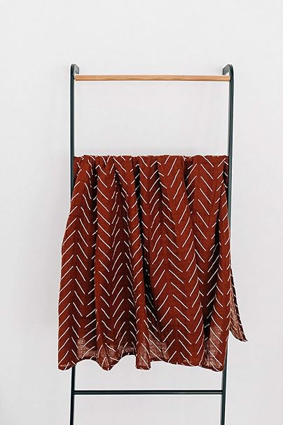 rust swaddle blanket