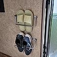 Safoner Foldable RV Shoe Rack- Aluminum Camper Shoe Organizer, Wall-Mounted Shelf, Efficient Holder and Storage Rack for Various Shoes, Essential Travel Trailer Organization Accessories- 2 Packs