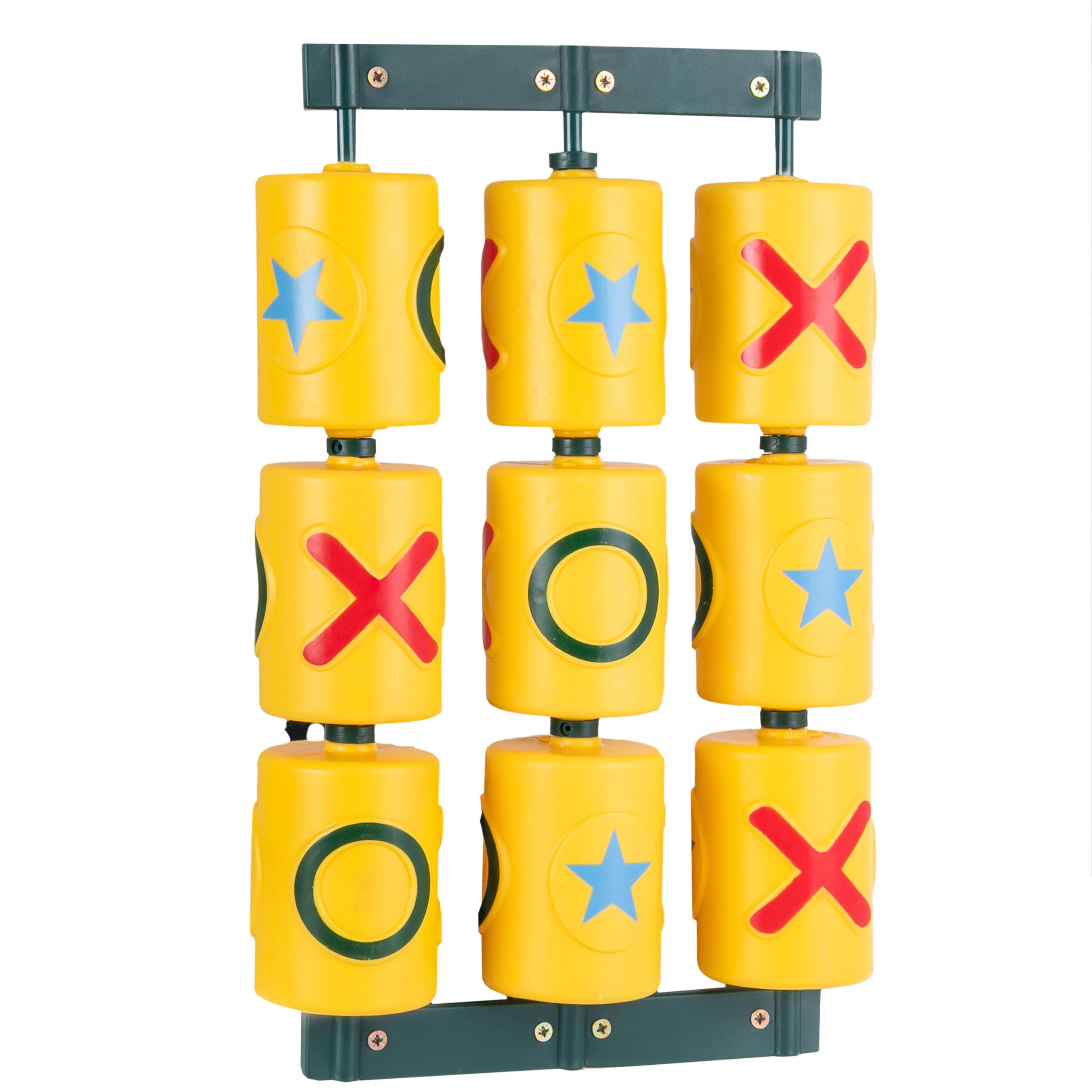 Photo 1 of Barcaloo Tic Tac Toe Spinner Activity Panel - Swing Set Accessories - Playground Accessories for Kids Outdoor - Treehouse and Playset Equipment Attachments - Outdoor Tic Tac Toe Set - 12x19 - Yellow