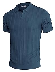 PJ PAUL JONES Mens Polo Shirts Textured Knit Golf
