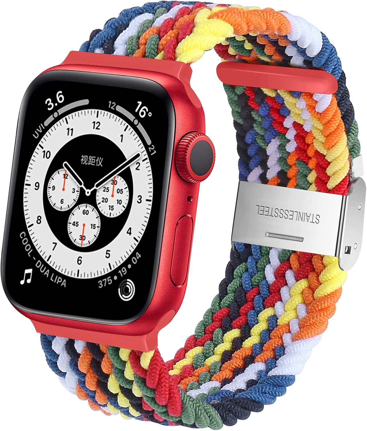 Neoxik Braided Sport Compatible with Apple Watch Bands 44mm 42mm 40mm 38mm，Breathable Adjustable Nylon Loop with Buckle Elastic Bands for Apple watch SE Series 6 5 4 3 2 1
