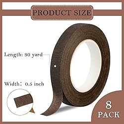 COIDEA 8 Packs Floral Tape, 1/2" Wide Flower