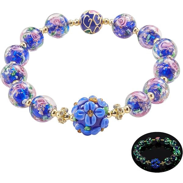 3-Piece Glow In The Dark Heart Beaded Bracelet Set – Boho Stackable Creative Beads