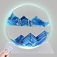 Aoderun 12" Moving Sand Art & Light 3 Color Changing 3D Deep Sea Sand Art Sandscape for Adults' Relaxing Toys & Desktop/Home Office