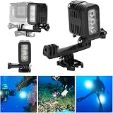 ASHATA 45M Waterproof LED Video Light Dimmable Underwater Fill Light for GoPro view 5