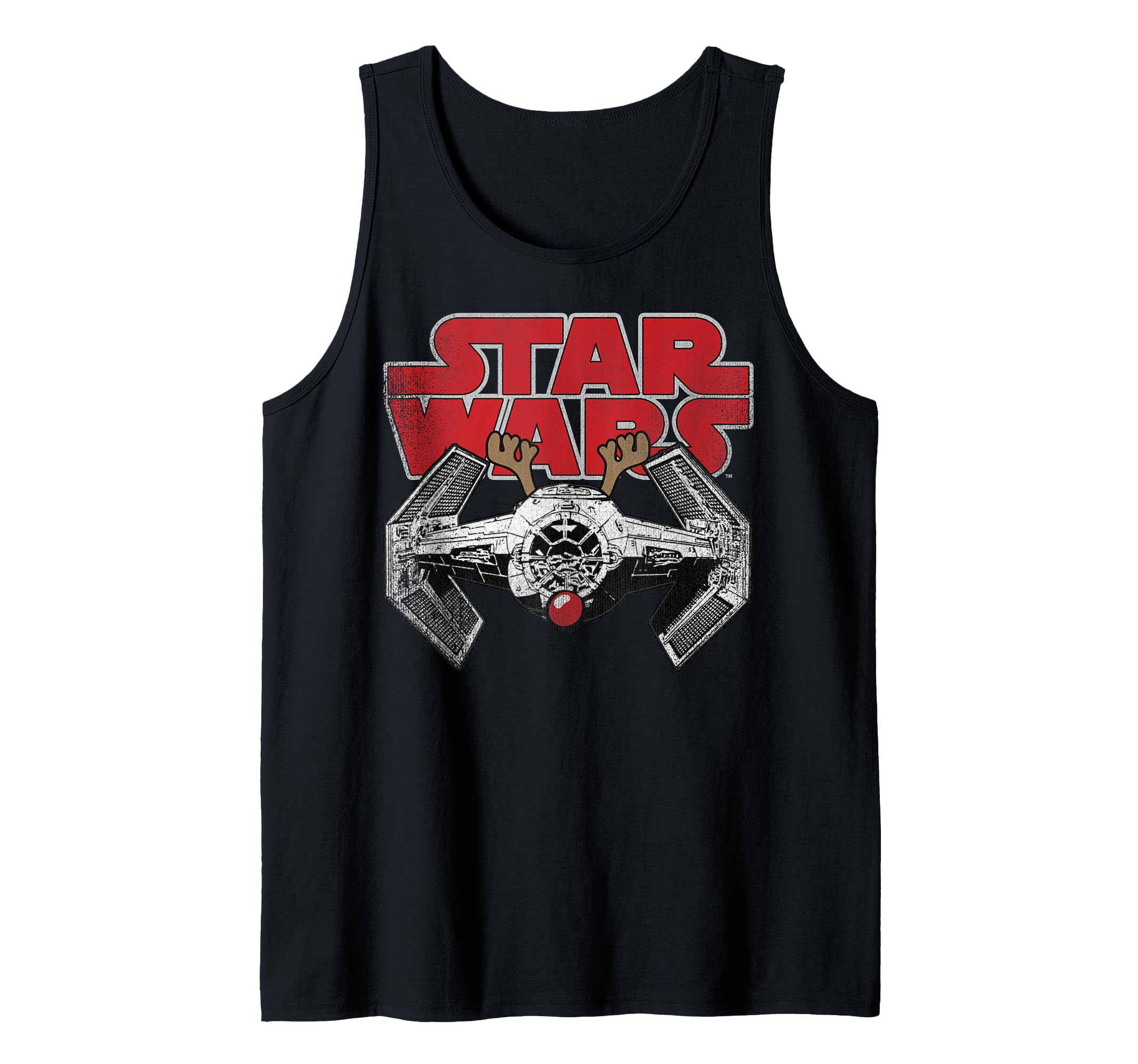 Star Wars TIE Fighter Reindeer Nose Christmas Tank Top