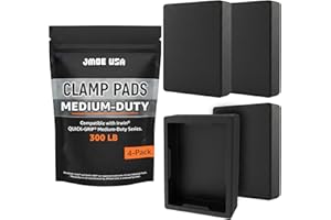 Jmoe USA Replacement Clamp Pads Compatible With Irwin QUICK-GRIP Clamps, Non-Marring High-Grip Surface, Durable Polymer Covers, Woodworking Accessory (Medium-Duty - 300lb)
