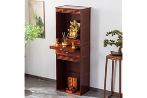 Open Altar Cabinet with Large Storage, Meditation Table Altar, Shrine Altar for Spiritual Use