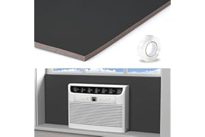 LBG Products Window Air Conditioner Side Panels,Full Surround AC Foam Panel for Indoor Window AC Units,Summer and Winter Window Seal Cover (Black)