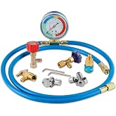 Lichamp A/C R134A Refrigerator Freon Recharge Kit with Bullet Piercing Valve, Piercing and Self-Sealing Can Tap 134A