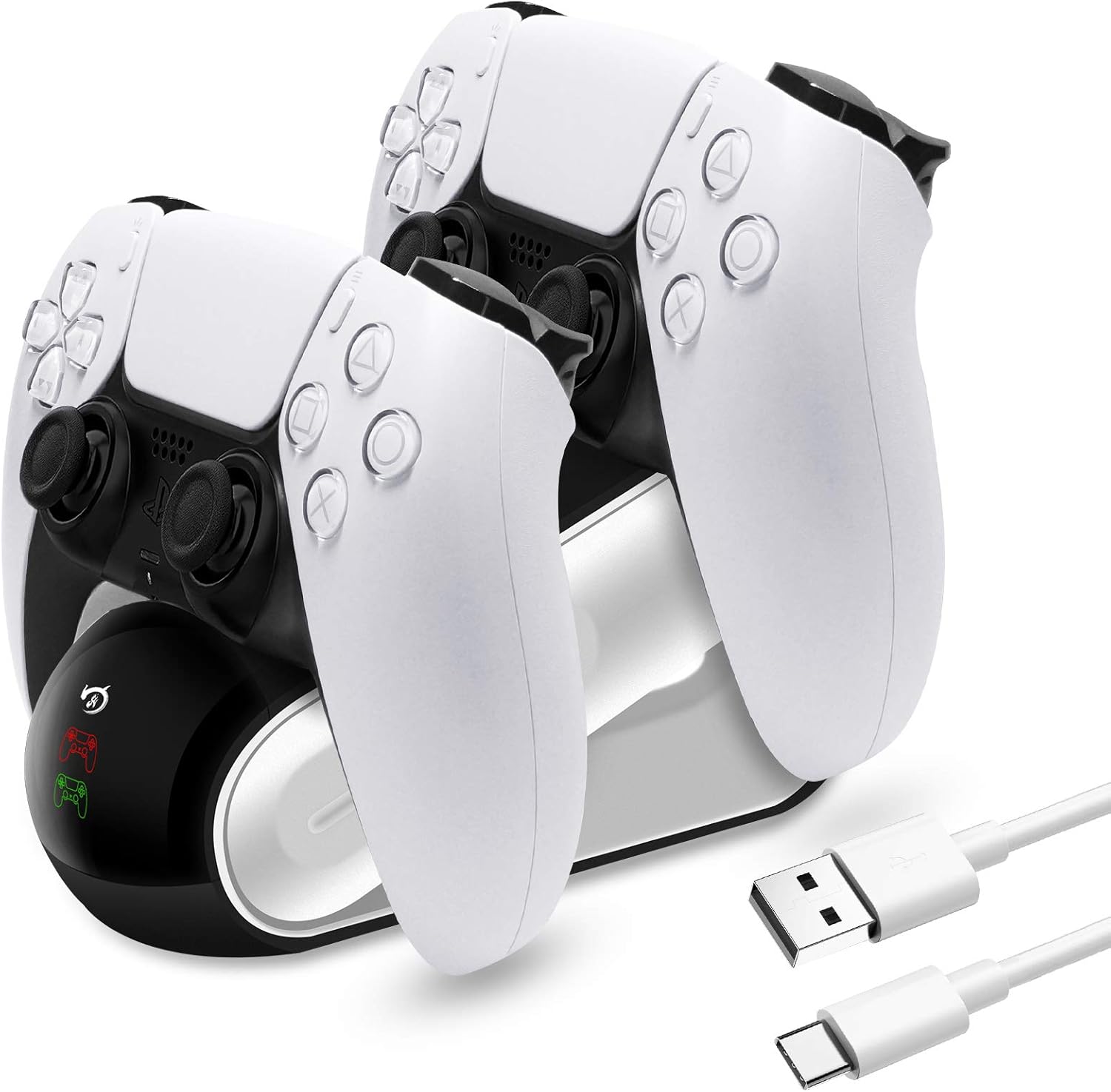 Ladestation Kompatibel mit PS5 Controller,Dualsense Ladestation für