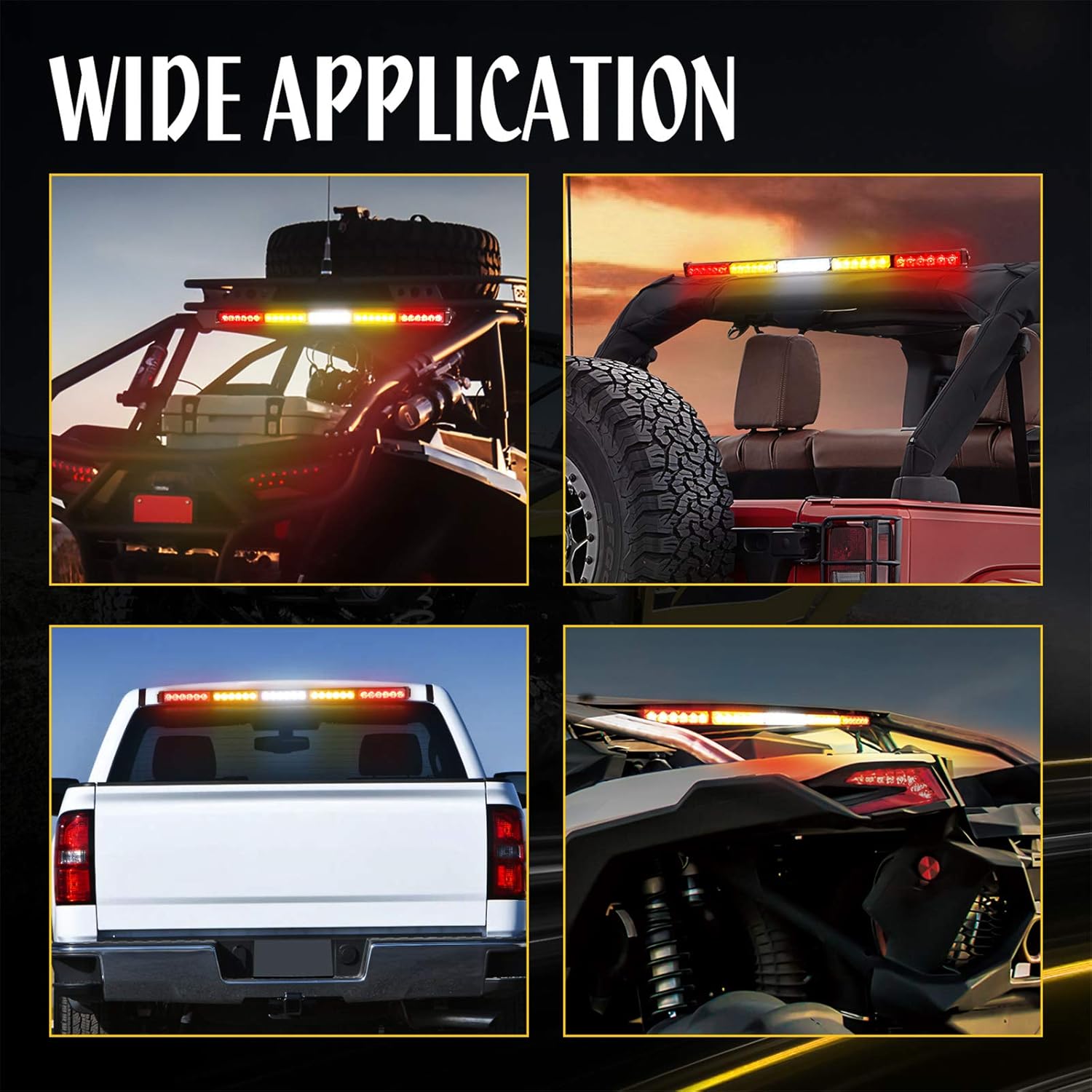 Trophy Truck 4x4 Chase Light Bar Auto Power Plus 30 Inch Rear LED Bar Offroad Strobe LED Light