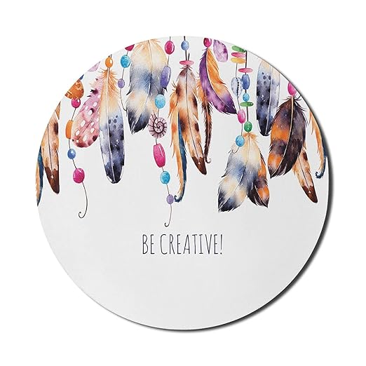 Perlen Mauspad für Computer, Seien Sie kreative Wörter auf Aquarell