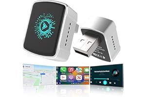 Wireless CarPlay Adapter & Android Auto (2-in-1) - Mini USB/USB-C Adapter Converts Wired to Wireless, Plug & Play, Stable Lag