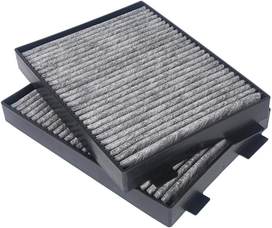 OxoxO Cabin Dust Air Filter Activated Charcoal Carbon Compatible with 5 Series E39 520i 523i 525i 528i 530i 540i 520d A/C Replace 64119216588 64110008138 CUK 2736-2 (Pack of 2)