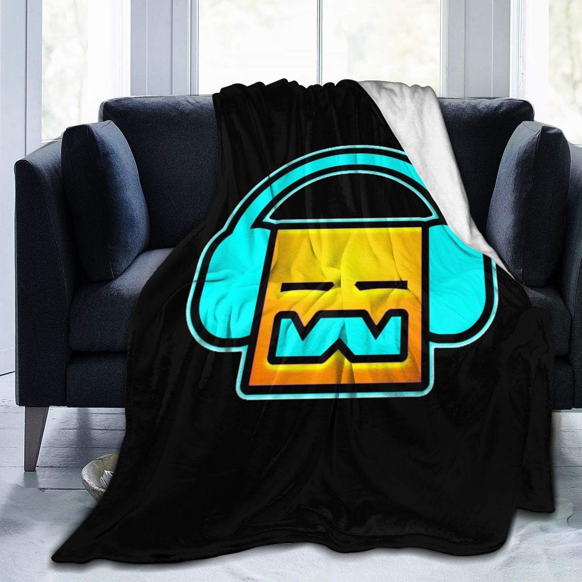 NOT Geometry Dash Digital Printed Ultra-Soft Micro Fleece Blanket Soft Warm 80"x60"