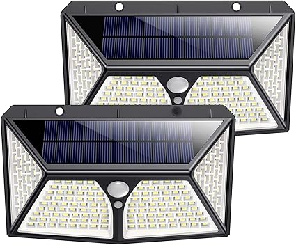 180 LED Luz Solar Exterior, Kilponen [Versión Mejorada 2500mAh] Foco Solar Exterior con Sensor de Movimiento Luces Solares Jardín Gran Ángulo 270ºde Iluminación Lámpara Solar Impermeable 2-Paquete: Amazon.es: Hogar