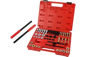 AUTORY 48PCS Thread Chaser Set Thread Repair Kit Includes 24 Rethreading Dies, 22 Rethreading Taps and 2 SAE Rethread Files, Thread Restorer Kit with Metric, UNF and UNC Sizes