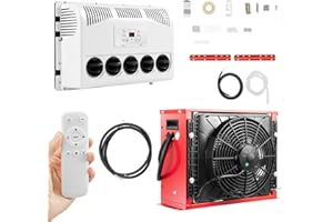 YUNLAIGOTOP 12V Air Conditioner RV Split AC Air Conditioner, 11000 BTU Truck Cab Air Conditioner for Trucks, Bus, with Digital Display Screen, 5 Gear Wind Speed| US Stock