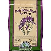 Down To Earth All Natural Fertilizers Organic Fish Bone Meal - High Phosphorus Plant Food for Buds, Bulbs, Blooms, Flower Beds 4-12-0, 25 lb