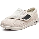 Women's Diabetic Shoes Extra Wide Comfortable Adjustable with Non-Slip Air Cushion Bottom for Elderly Swollen Feet Edema