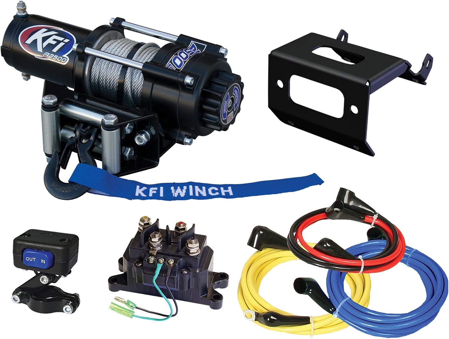 KFI Combo Kit A2500R2 2500 lb Winch & Winch Mount