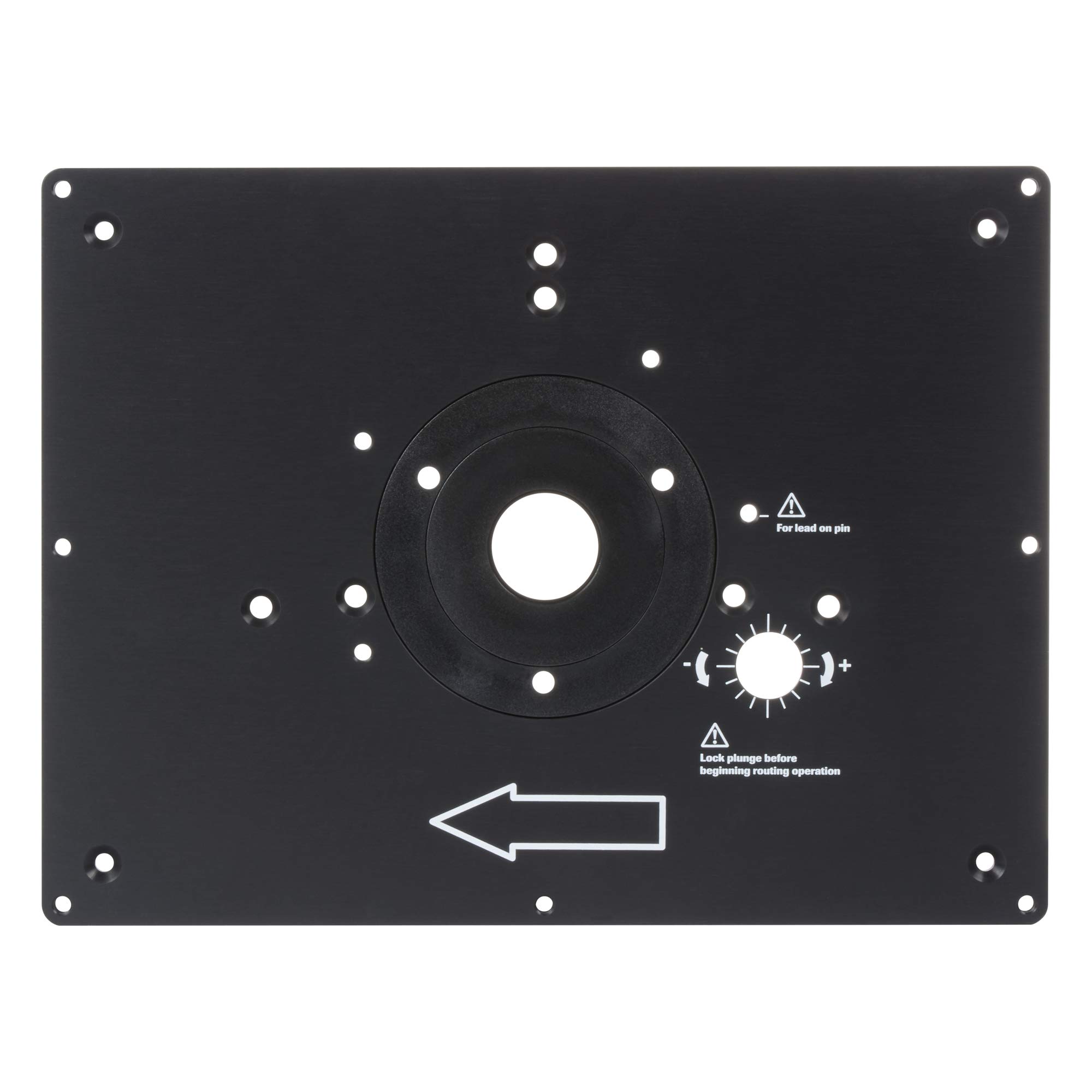 Trend Router Table Insert Plate, Aluminium Alloy, 305.8 mm x 229 mm, Pre-Drilled for Trend T11 & TBC Base, Customisable Fit, RTI/Plate/A