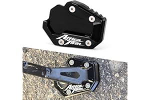 Modeer Compatible with CRF1100L Africa Twin 2019-2024 Motorcycle Kickstand Foot Side Stand Extension Pad Support Plate Pedal CRF 1100 L Accessories (black)
