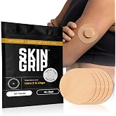 Skin Grip Freestyle Libre 2, 3 &amp; Lingo CGM Covers - 20 Pack | Waterproof &amp; Sweatproof Patch, 15+ Days of Strong Grip, Pre-Cut Medical Tape, Continuous Glucose Monitor Patch, Tan