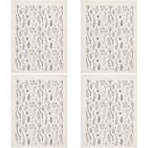 BENECREAT 4Sheets Leaves Ceramic Decals, Black Porcelain Underglaze Transfer Paper, Pottery Ceramics Clay Transfer Paper for Handmade Pottery Enamel Decals, 15x20.8inch