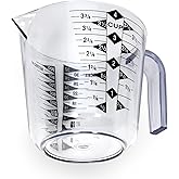 Chef Craft Select Plastic Measuring Cup, 4 Cup, Clear