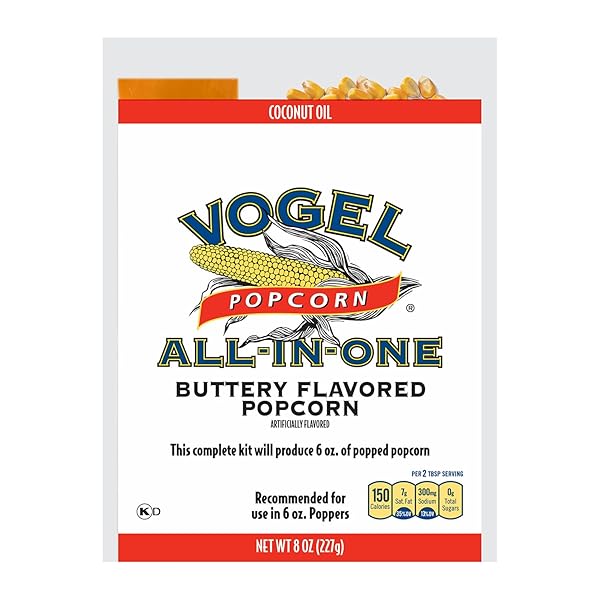 VOGEL ALL-IN-ONE COCONUT OIL BUTTERY FLAVORED POPCORN, FOR...