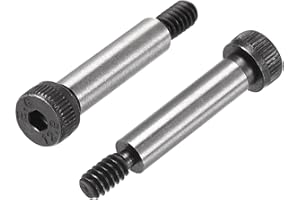 uxcell Alloy Steel Hexagon Socket Head Shoulder Screws Bolts, 1" Shoulder Length, 1/4" Shoulder Dia, #10-24 Thread, 10pcs