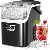 Antarctic Star Nugget Ice Maker Countertop, 35Lbs/24H, 5 Mins Fast Ice | Portable Ice Machine, One-Click Operation, Self-Cleaning, Water &amp; Ice Reminder, Ice Scoop &amp; Basket for Home/Kitchen/Camping