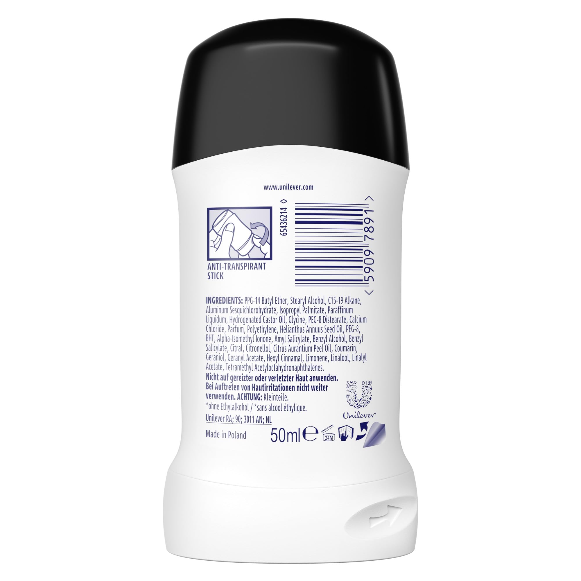 Rexona Nonstop Protection Anti Transpirant Stick Invisible Aqua Deodorant mit 72 Stunden Schutz vor Schweiß und Körpergeruch 50 ml 3