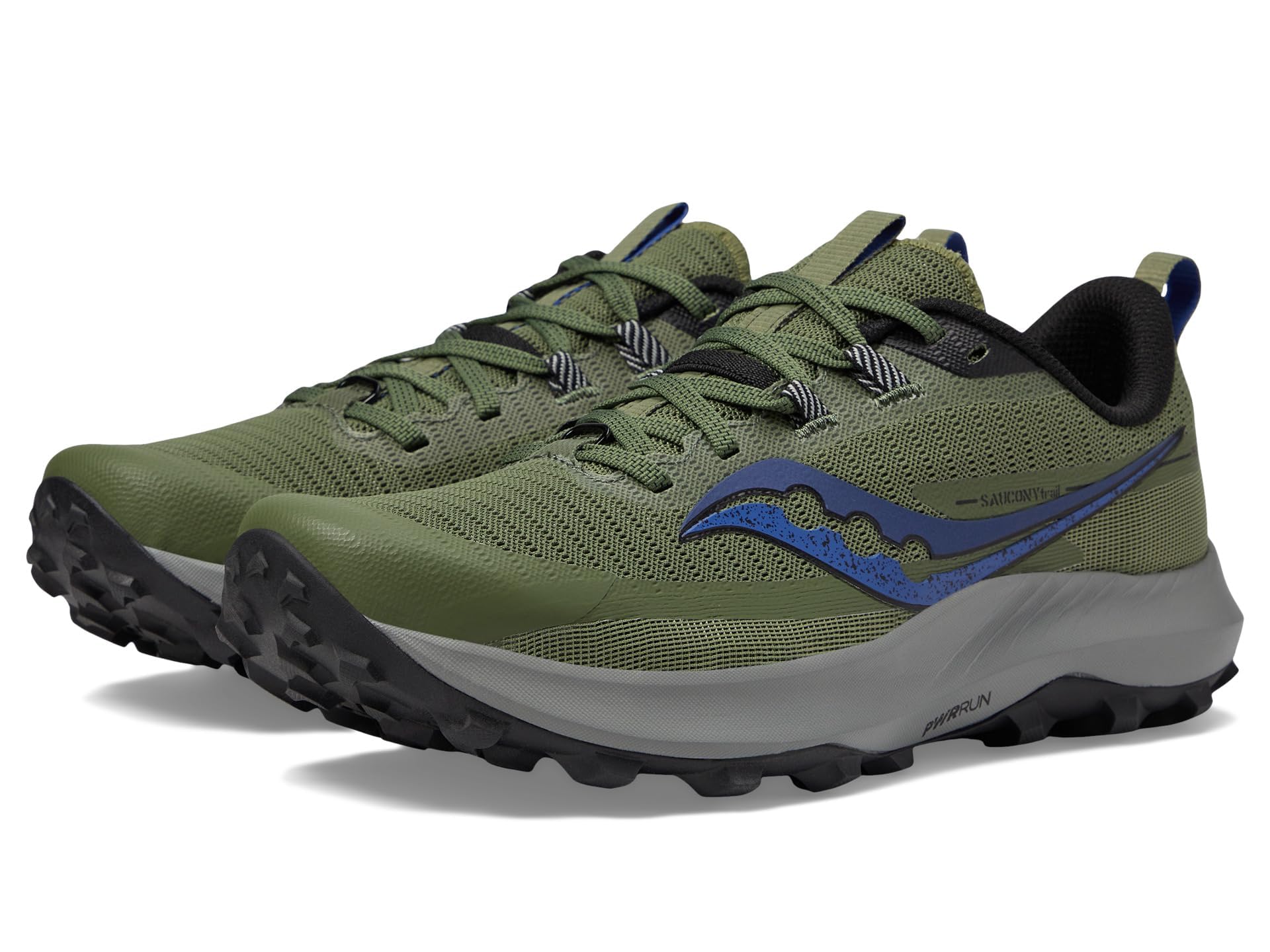 Saucony Men’s Peregrine 13 Trail Running Shoe, Glade/BLK, 8