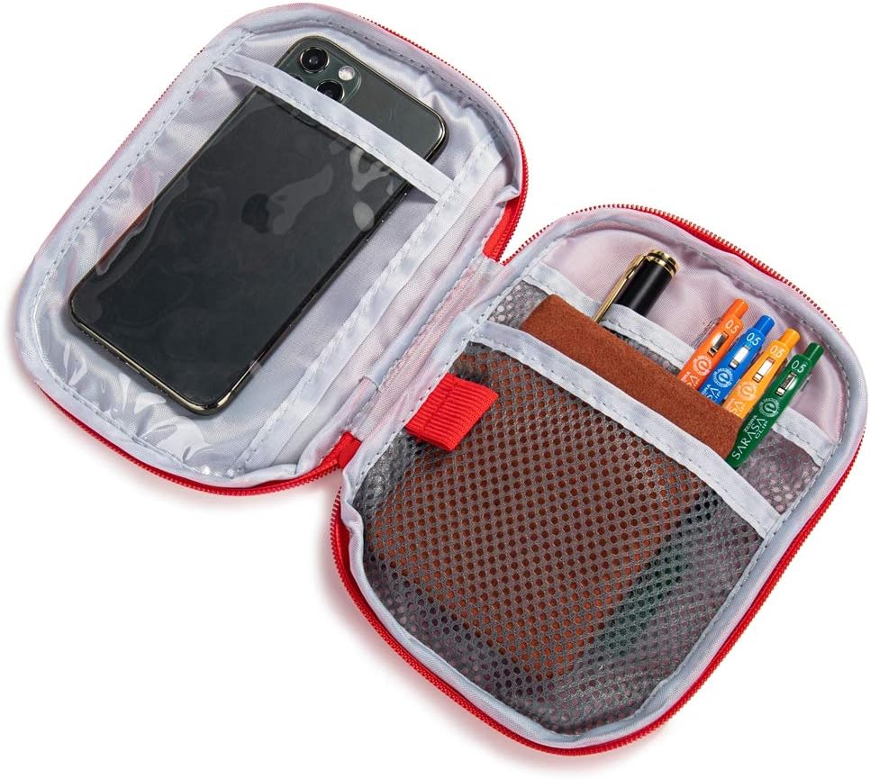 Jipemtra Red First Aid Bag Empty 1st Aid Bag Section Dividers Medical Travel Case First Responder Storage Compact Medicine Bag for Car Home Office Kitchen Sport Outdoors : Sports & Outdoors