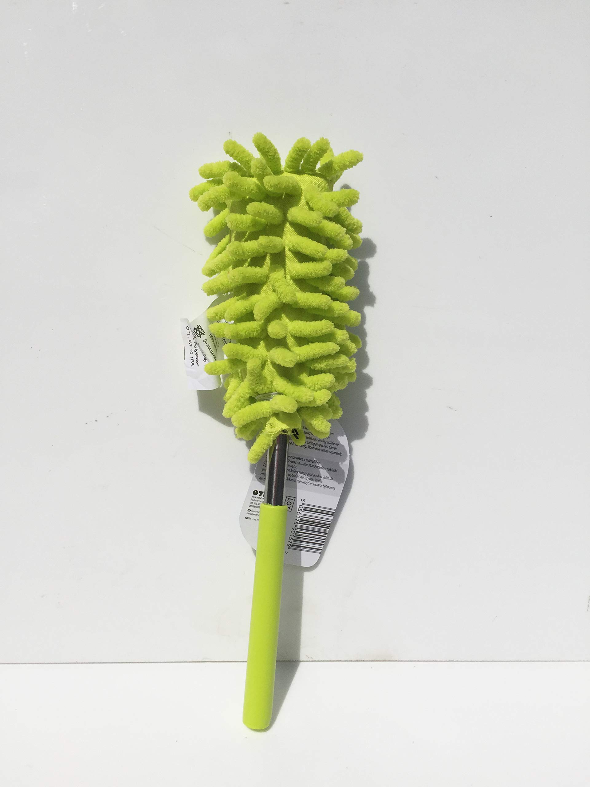 ProClean Extendable Chenille Duster- Ergonomic Soft Handle-360 Rotating Head Duster-Extends to 74cm (Green)
