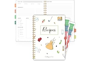 meDolove Recipe Book to Write in Your Own Recipes, Recipe Journal, Blank Cookbook, 5.5" x 8.5", Recipe Notebook to Organize Your Recipes for Kitchen - White
